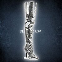 Pleaser SEDUCE-3010 Silber Kunstleder