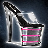 Pleaser TABOO-701T Klar-Chrom-Hot Pink
