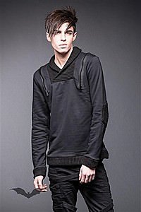 Pullover mit hohem Kragen und Rei�verschl�ssen