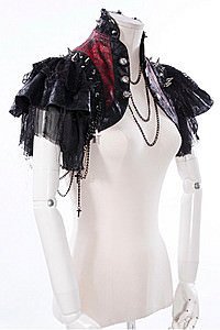 Rockstar Shrug Visual Kei, Black-Red