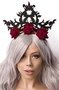 Rosenkrone schwarz/rot