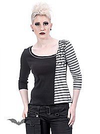Schwarz-graues Shirt  mit Streifen