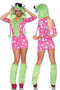 Sexy-Monster-Kost�m gr�n/pink