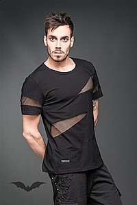 Shirt mit dreieckigen Eins�tzen aus Netz