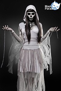 Skeleton Ghost Komplettset grau