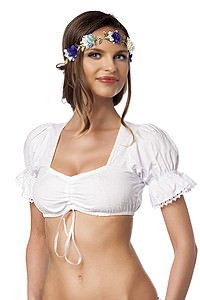 SONDERPOSTEN Dirndlbluse wei�