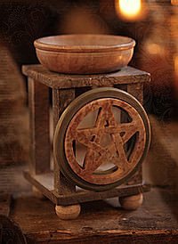 Speckstein Duftlampe Pentagramm