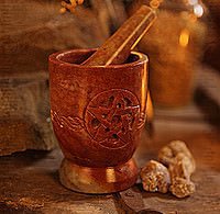 Specksteinm�rser mit Pentagramm