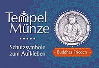 Tempelm�nze Buddha Buddhas Frieden versilbert