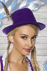 Traditioneller Trachtenhut lila