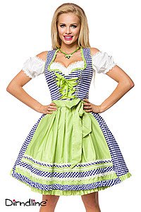 Traditionelles Karodirndl blau/gr�n/wei�