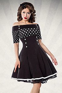 Vintage-Kleid schwarz/wei�/dots