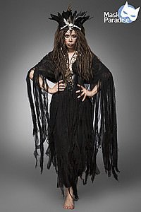 Vodoo Witch Kost�mtset schwarz