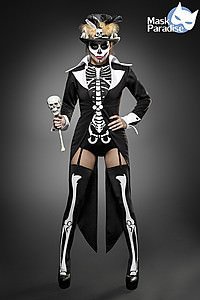 Voodoo Priesterin Komplettset schwarz/wei�