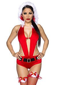 Weihnachts-Monokini rot/wei�
