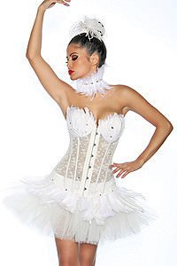 wei�er Schwan Corsage wei�