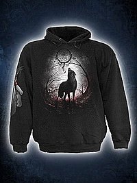 Wolf Triad Kapuzensweat schwarz SPIRAL