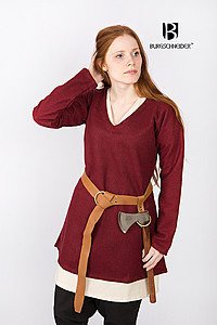 Wool tunic Hyria dark red
