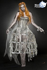 Zombie Bride  wei�/grau