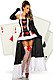 Alice-im-Wunderland-Kostüm schwarz/weiß/rot