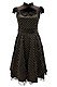 Black Polka Dot Flare Gothic Kleid