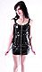 Gloss Cage Strap Gothic Lack Kleid