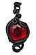 Resin Pendant with red glass stone