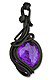 Resin Pendant with violet glass stone