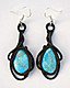 Resin Ear Rings with Turquoise
