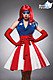 Miss America Kostümset blau/rot/weiß