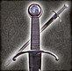 Mittelalterlicher Einhnder Deko-Schwert mit gebogener Parierstange