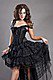 Ophelie Steampunk Corset-Dress Black