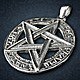 Pentagramm Anhänger Tetragrammaton Silber