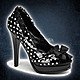 Pinup couture PLEASURE-10 Black Patent Leather