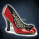 Pinup couture SMITTEN-01 Red-Black Patent Leather