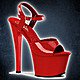 Pleaser SKY-309 Red Patent Leather