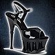 Pleaser SPIKY-609 Black Patent Leather