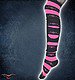Skull Stripe Socks Strümpfe, schwarz-pink
