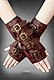 Steampunk arm warmers with buckles brown