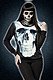 Totenkopf Sweatshirt schwarz/weiß