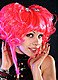 Vibrant Pink Curly Wig Perücke, Kunsthaar