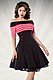 Vintage-Kleid schwarz/rot/weiß