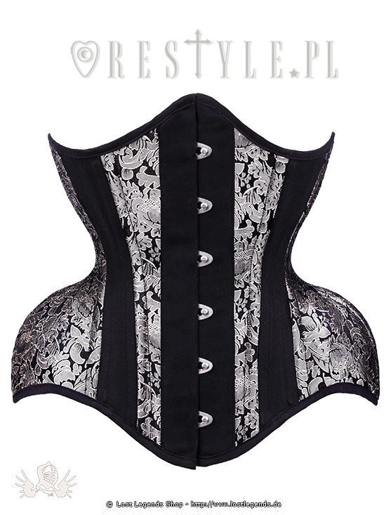 Daisy Corsets Unterbrustkorsett Für Damen – Schwarz/Gold Brokat, Mit Stahlstäbchen – Für Cosplay, Abendlook Oder Besondere Anlässe