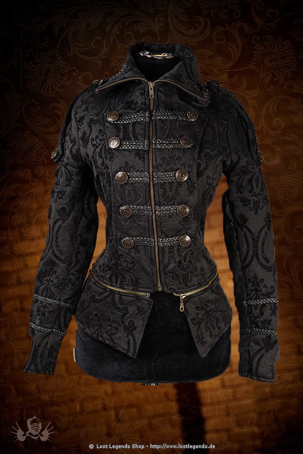 Steampunk jacke damen brau main image 0